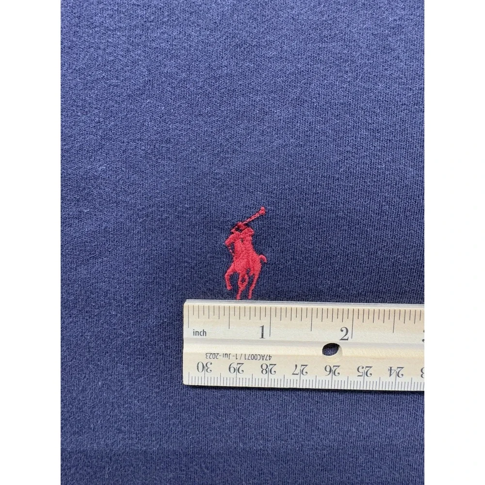 Vintage Polo Ralph Lauren Shirt Mens 3XLT Tall Dark Blue Red Pony Button Stretch